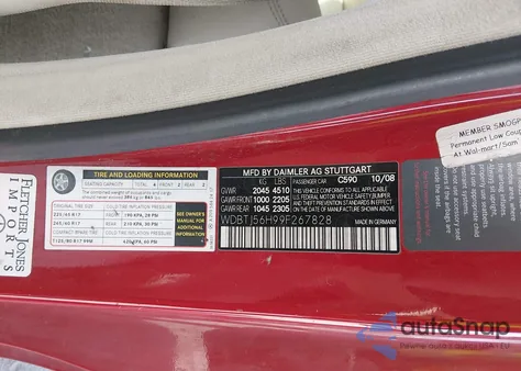 2009 Mercedes-Benz Clk 350 z USA, uszkodzony, nr VIN WDBTJ56H99F267828